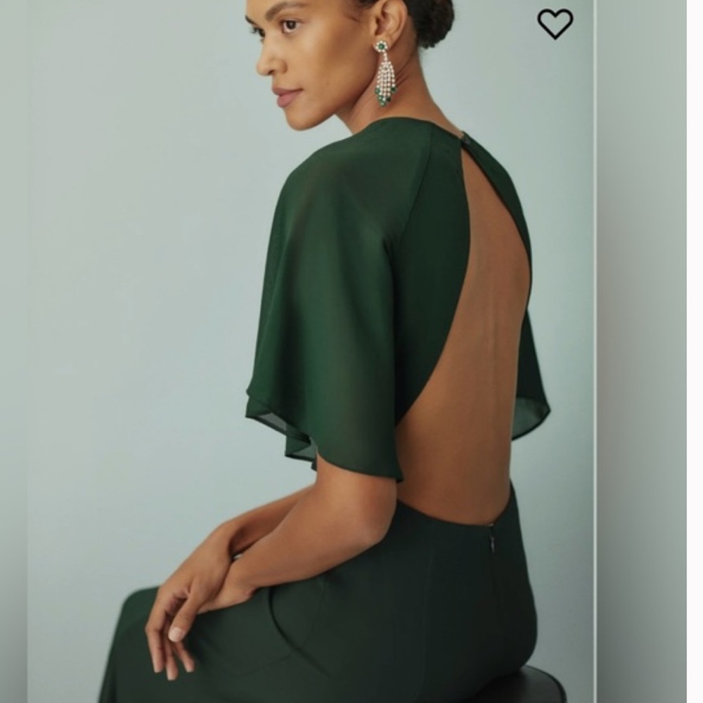 Reformation Carletta Dark Green Midi Dress